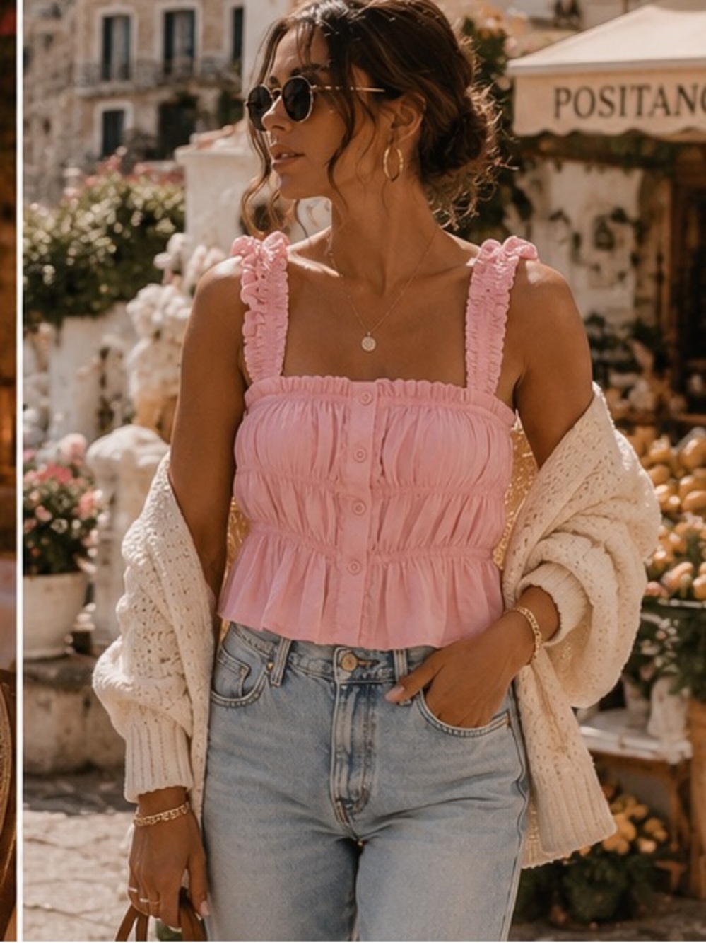 NWT Zara Pink Ruched Poplin Crop Top Rich Girl Summer Coastal Chic